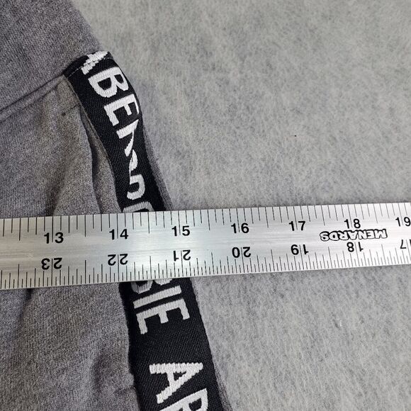 Abercrombie Shorts Boys 11 12 Grey Drawstring Logo Tape Fleece Bermuda Active Sh - Picture 5 of 7
